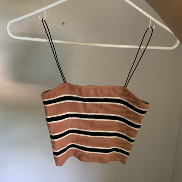 Kendall & Kylie Tops - Never worn Pacsun striped crop top string straps